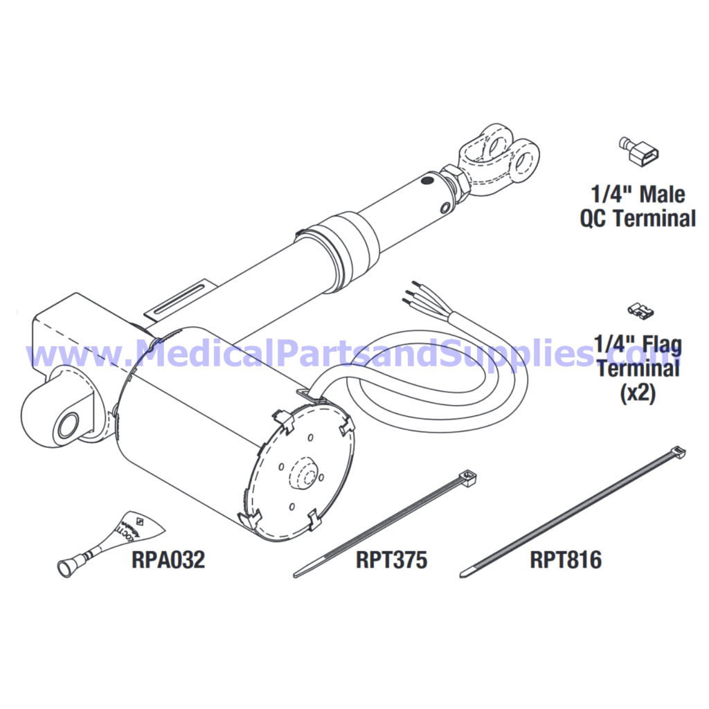 Back Actuator, Part MIA216 (OEM Part 002-0496-00)