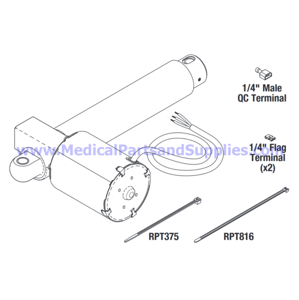 Tilt Actuator, Part MIA218 (OEM Part 002-0498-00)