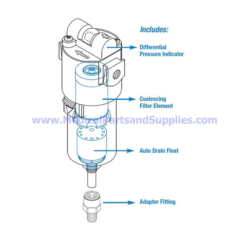 Coalescing Filter Assembly (10 oz.), Part CMA022 (OEM Part M26-03-FMO)