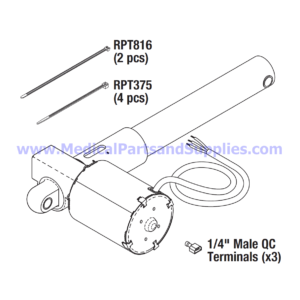 Base or Tilt Actuator, Part MIA165 (OEM Parts 002-0214-00 and 002-0562-00)