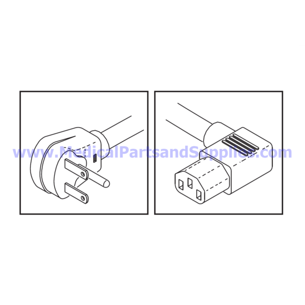 Power Cord for Tuttnauer® 220V Autoclaves, Part RPC582 (OEM Part 02819996)