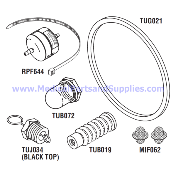 PM Kit with Door Gasket for the Tuttnauer® EZ9 and 2340E, Part TUK125 (OEM Part 02610023)