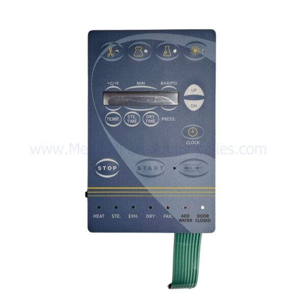 Predg Board (Display) Assembly with Blue Keypad and Blue LCD for the Tuttnauer® 3850EA, Part TUA159 (OEM Part CTP201-0133)