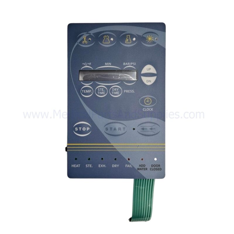 Predg Board (Display) Assembly with Blue Keypad and Blue LCD for the Tuttnauer® 3850EA, Part TUA159 (OEM Part CTP201-0133)