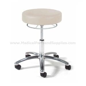 Hausted® 9903 Series Physician's Exam Stool w/ Chrome 360° Hand Release and Polished Aluminum Base