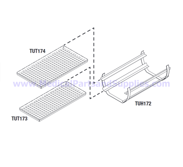 Tray Rack/Holder Kit with Trays for the Tuttnauer® 3870 Series, Part TUK171