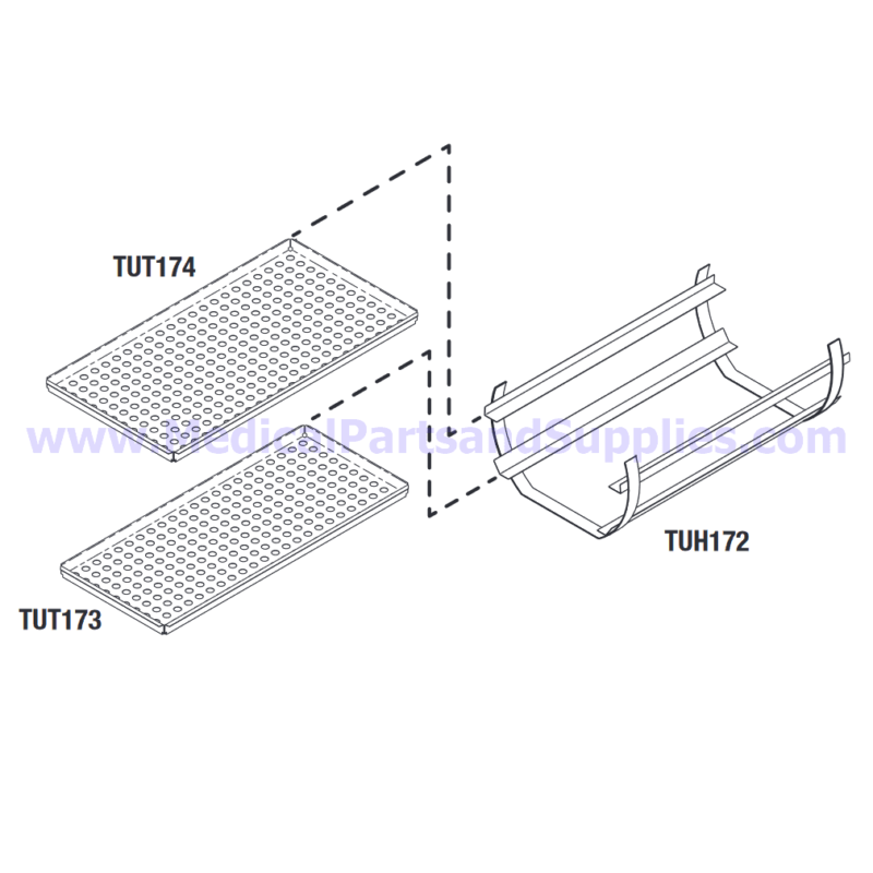 Tray Rack/Holder Kit with Trays for the Tuttnauer® 3870 Series, Part TUK171
