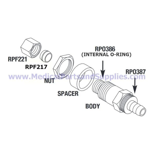 Drain Valve Assembly for Tuttnauer® Autoclaves, Part TUV042 (OEM Part CT844180)