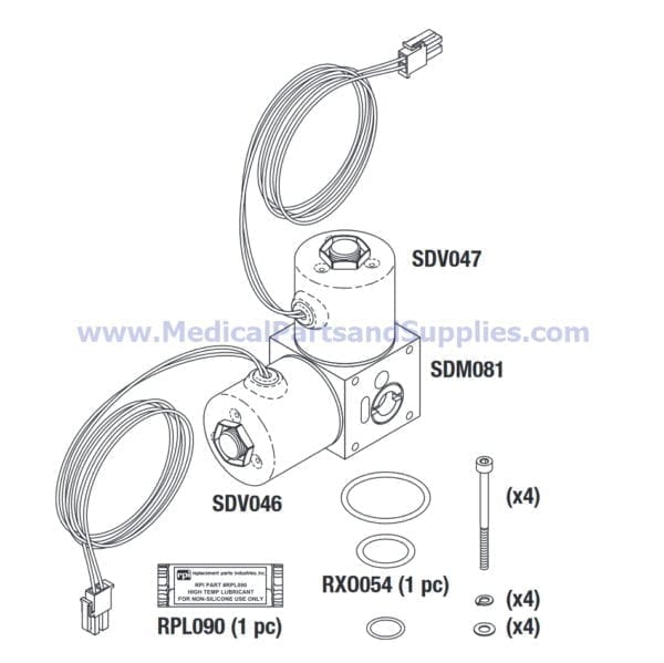 Valve Manifold Assembly for the Sterrad® NX, Part SDA048