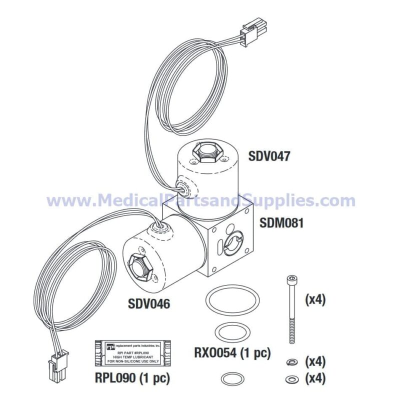 Valve Manifold Assembly for the Sterrad® NX, Part SDA048