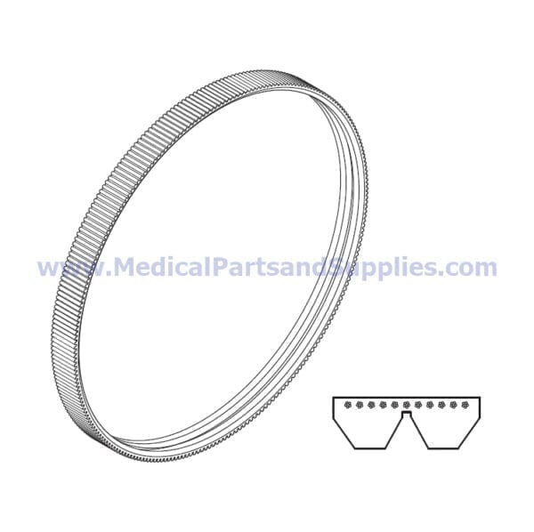 Drive Belt for the DentalEZ® RAMVAC Bulldog 550, Part VPB099 (OEM Part 000274SP and Industry Part 2/7M650JB)