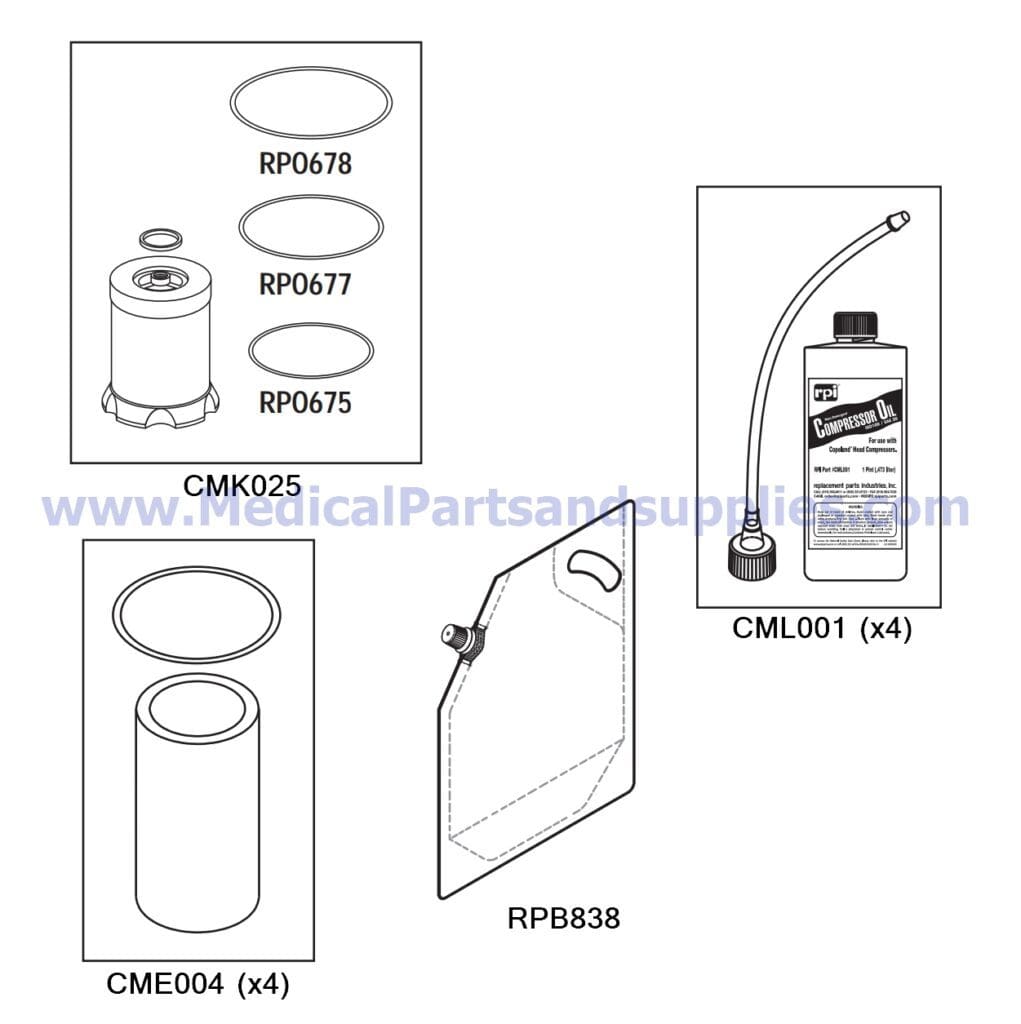 Compressor PM Kit, Part CMK173 (OEM Part ACA85407)