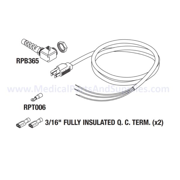 Power Cord Replacement for the SciCan® Statim® 2000, Part SCK025 (OEM Part #01-100572S)