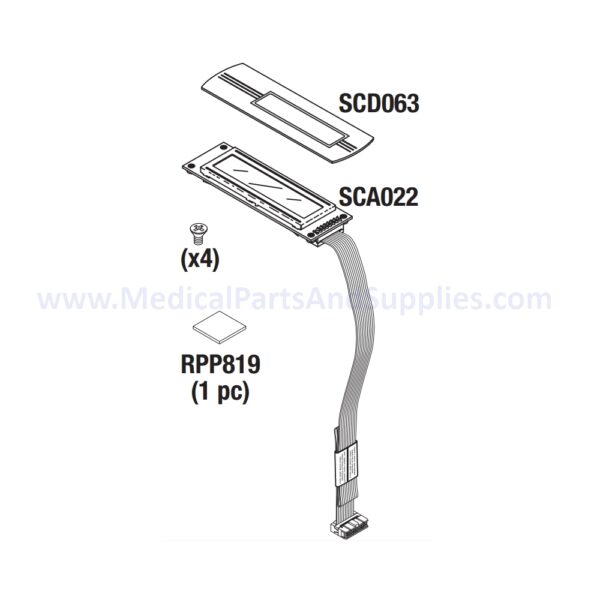 LCD Kit for the SciCan® Statim® 2000, Part SCK062 (OEM Part #01-104381S (Display only)/01-109494S (Display only))