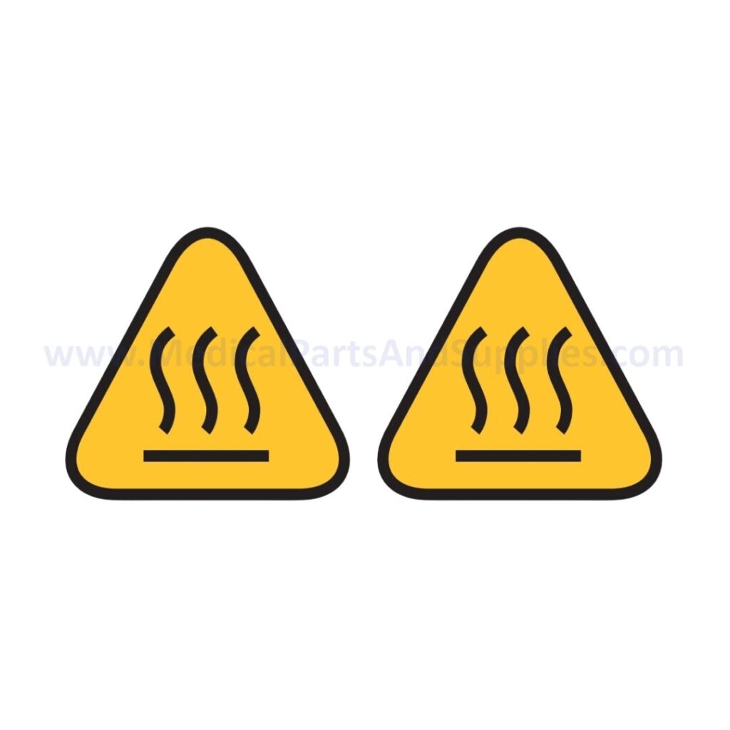 Decal (Hot Surface) for the Midmark Ritter M9® Sterilizer, Part MID330 (OEM Part #061-0726-00)