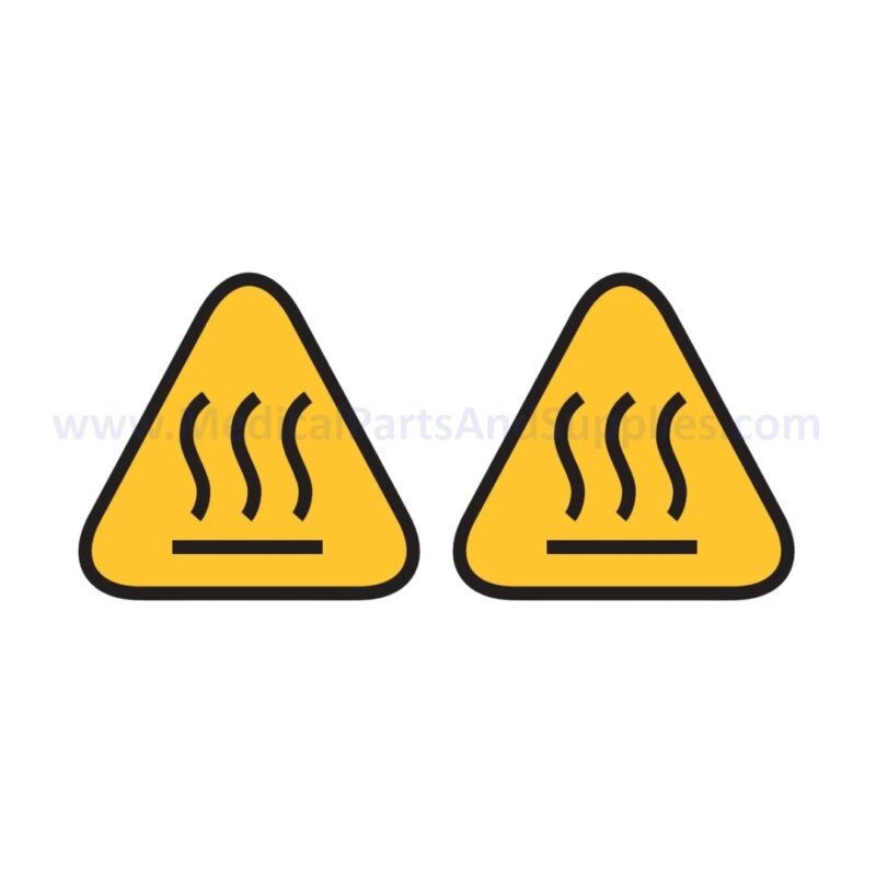 Decal (Hot Surface) for the Midmark Ritter M9® Sterilizer, Part MID330 (OEM Part #061-0726-00)
