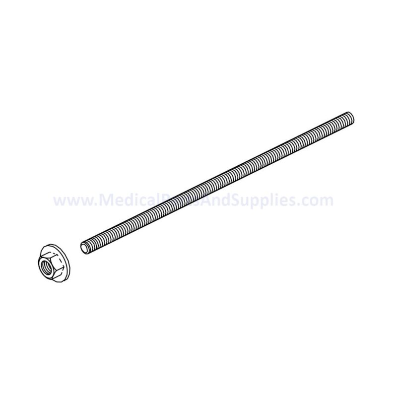 Levelling Rod and Nut for the PELTON & CRANE LF I Dental Exam Light, Part PCR699 (OEM Part #006695 & 090412)